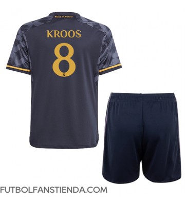 Real Madrid Toni Kroos #8 Segunda Equipación Niños 2023-24 Manga Corta (+ Pantalones cortos)